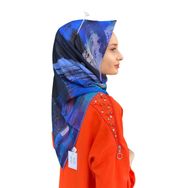 Aker 7471 Sport Angel Yazlık Geometrik Desenli Çok Renkli İndigo Eşarp