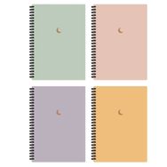 AKILLICA 10x13.5 cm 4'lü Çizgisiz Moon Series Spiralli Defter