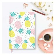 AKILLICA Çizgili 13.5x20 cm Hardcover Pineapple Sert Kapak Defter