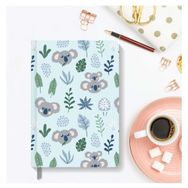 AKILLICA Lastikli 13x21 cm Hardcover Notebook Koala Çizgili Sert Kapak Defter