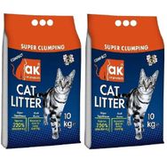 Akkum Bebek Pudralı Topaklanan İnce Taneli 2x10 lt Kedi Kumu