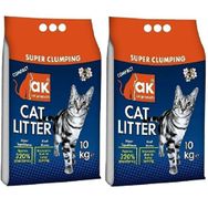 Akkum Kalın Taneli Bebek Pudrası Kokulu 2x10 kg Kedi Kumu