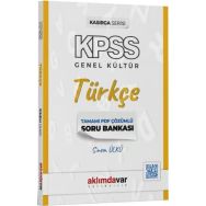 Aklımdavar Yayınları - KPSS Türkçe Kasırga PDF Çözümlü Soru Bankası