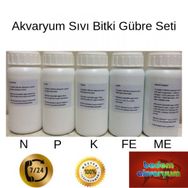 Akvaryum Sıvı Bitki Gübresi Seti 5'li N-P-K-ME-Fe