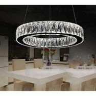 Ala Lighting 304 Krom Paslanmaz Ledli Plaket Kristal Taş İşlemeli Avize