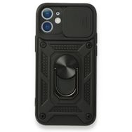 Alan Şanslı iPhone 11 Pars Lens Yüzüklü Standlı Silikon Kılıf