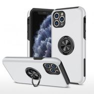 Alan Şanslı iPhone 11 Pro Max Elit Yüzüklü Kapak Gümüş Kılıf