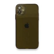 Alan Şanslı iPhone 12 FLY Lens Silikon Siyah Cep Telefonu Kılıfı