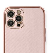 Alan Şanslı iPhone 12 Pro Max Coco Karbon Silikon Pembe Kılıf