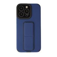 Alan Şanslı iPhone 14 Pro Mega Standlı Silikon Mavi Kılıf