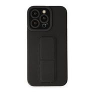 Alan Şanslı iPhone 14 Pro Mega Standlı Silikon Siyah Kılıf