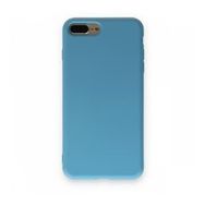 Alan Şanslı iPhone 7 Plus Nano İçi Kadife Silikon Mavi Cep Telefonu Kılıfı