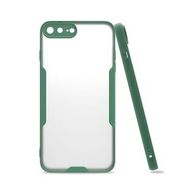Alan Şanslı iPhone 7 Plus Platin Silikon Yeşil Cep Telefonu Kılıfı