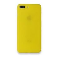 Alan Şanslı iPhone 7 Plus PP Ultra İnce Kapak Sarı Cep Telefonu Kılıfı