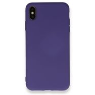 Alan Şanslı iPhone XS Max Kılıf Nano içi Kadife Silikon Mor Kılıf