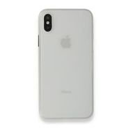 Alan Şanslı iPhone XS Max Kılıf PP Ultra İnce Kapak Beyaz Kılıf