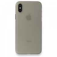 Alan Şanslı iPhone XS Max Kılıf PP Ultra İnce Kapak Gri Kılıf