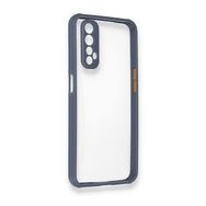 Alan Şanslı Realme 7 Miami Şeffaf Silikon Gri Kılıf