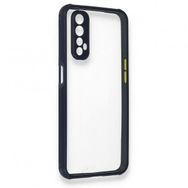 Alan Şanslı Realme 7 Miami Şeffaf Silikon Lacivert Kılıf