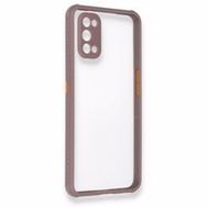 Alan Şanslı Realme 7 Pro Miami Şeffaf Silikon Açık Mor Kılıf