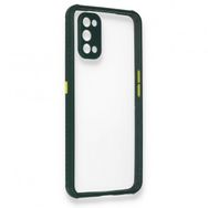 Alan Şanslı Realme 7 Pro Miami Şeffaf Silikon Koyu Yeşil Kılıf