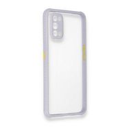Alan Şanslı Realme 7 Pro Miami Şeffaf Silikon Lila Kılıf