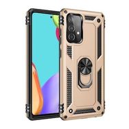 Alan Şanslı Samsung Galaxy A52 Sofya Yüzüklü Silikon Kapak Gold Kılıf
