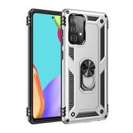 Alan Şanslı Samsung Galaxy A52 Sofya Yüzüklü Silikon Kapak Gümüş Kılıf