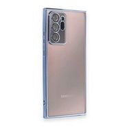 Alan Şanslı Samsung Galaxy Note 20 Ultra Razer Lensli Silikon Açık Mavi Cep Telefonu Kılıfı