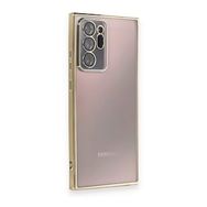 Alan Şanslı Samsung Galaxy Note 20 Ultra Razer Lensli Silikon Gold Cep Telefonu Kılıfı