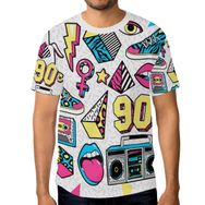 Alaza 90'lar Retro Stil Desenli Kısa Kollu Günlük Bisiklet Yaka Erkek Tişört