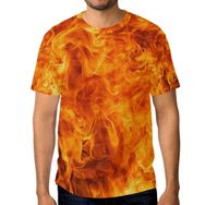Alaza Blaze Feuer Flamme Kısa Kollu Gündelik Erkek Tişört