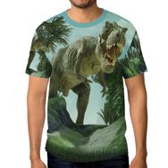 Alaza Eğlenceli 3D Dinozor Kısa Kollu Erkek Tişört
