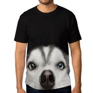 Alaza Sibirya Husky Dog Kısa Kollu Erkek Tişört