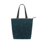 Alaza Tote Kanvas Soyut Takım Yıldızları 14×4.5×15 inç Çoklu Kadın Omuz El Çantası