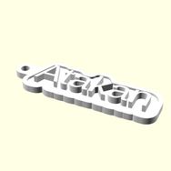 Aldım Geldi Atakan Kişiye Özel Üretim Organik Plastik Beyaz Renk 3D Baskı Anahtarlık