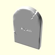 Aldım Geldi Aydın Kişiye Özel Üretim Organik Plastik Beyaz Renk 3D Baskı Dekoratif Mezar Taşı