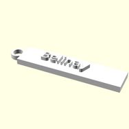 Aldım Geldi Belinay Kişiye Özel Üretim Organik Plastik Zincirsiz Beyaz Renk 3D Baskı Anahtarlık
