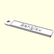 Aldım Geldi Bengisu Kişiye Özel Üretim Organik Plastik Zincirsiz Beyaz Renk 3D Baskı Anahtarlık