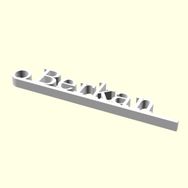 Aldım Geldi Berkan Kişiye Özel Üretim Organik Plastik Beyaz Renk 3D Baskı Zincirsiz Anahtarlık