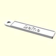 Aldım Geldi Defne Kişiye Özel Üretim Organik Plastik Beyaz Renk 3D Baskı Zincirsiz Anahtarlık