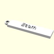 Aldım Geldi Ecem Kişiye Özel Üretim Organik Plastik Beyaz Renk 3D Baskı Zincirsiz Anahtarlık
