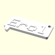 Aldım Geldi Erol Kişiye Özel Üretim Organik Plastik Zincirsiz Beyaz Renk 3D Baskı Anahtarlık