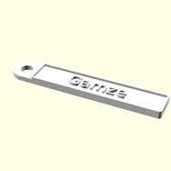 Aldım Geldi Gamze Kişiye Özel Üretim Organik Plastik Zincirsiz Beyaz Renk 3D Baskı Anahtarlık