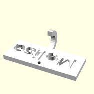 Aldım Geldi Melisa Kişiye Özel Üretim Organik Plastik Beyaz Renk 3D Baskı Anahtarlık Tutucu