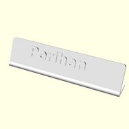 Aldım Geldi Perihan İsme Özel Tasarım Organik Plastik Beyaz Renk 3D Baskı Masaüstü İsimlik