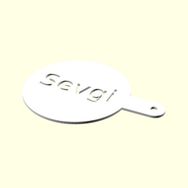 Aldım Geldi Sevgi İsme Özel Tasarım Kahve Köpük Tasarımı İçin Organik Plastik 3D Baskı Şablon