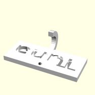 Aldım Geldi Tuna Kişiye Özel Üretim Organik Plastik Beyaz Renk 3D Baskı Anahtarlık Tutucu