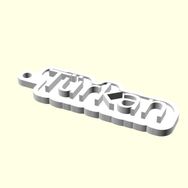 Aldım Geldi Türkan Kişiye Özel Üretim Organik Plastik Beyaz Renk 3D Baskı Anahtarlık Tutucu