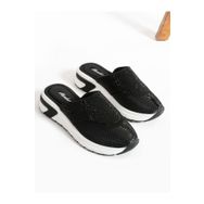 Alemdar Shoes Nice Siyah Taş Detay Kadın Terlik